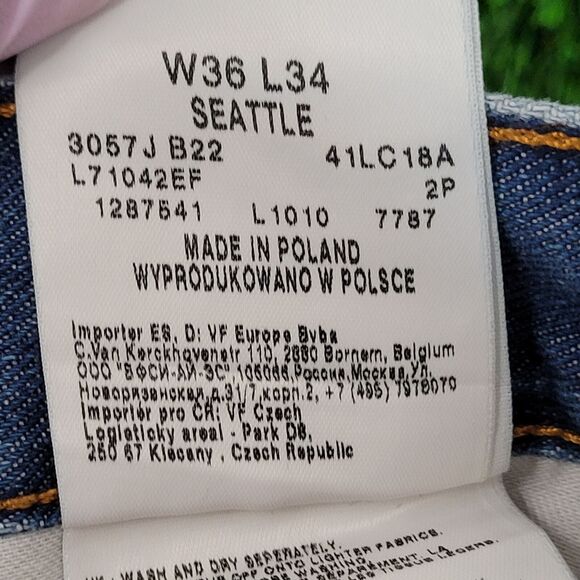 Vintage Y2K LEE Button-Fly Jeans 35x34 (36x34) Blue - Picture 9 of 16